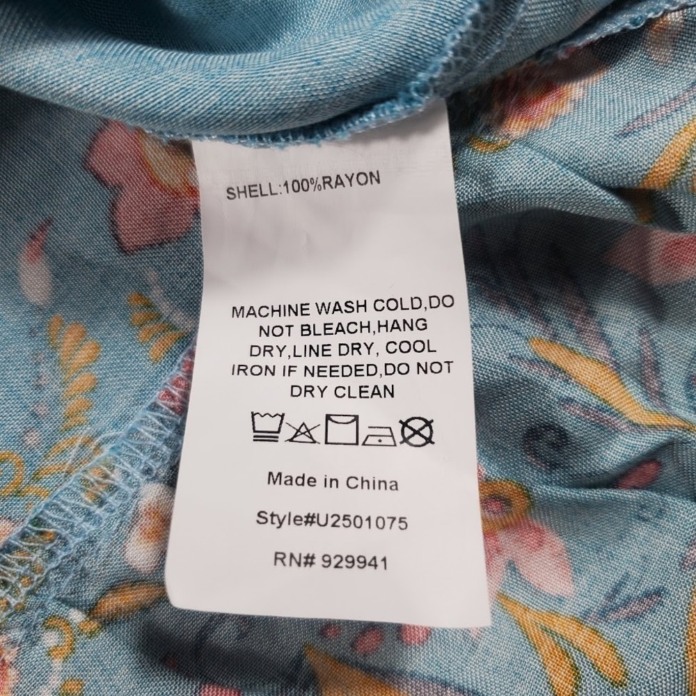 NWT Suzanne‎ Betro Signature Ruffle Hem Bell Sleeve Tunic Medium Floral $94 MSRP - Picture 11 of 13